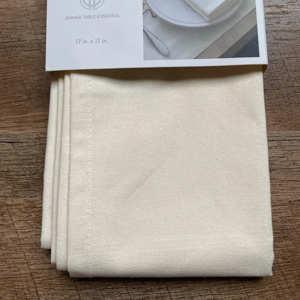 Kirkton House Cream Napkins with Embroidery Pumpkin